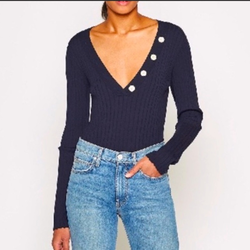 Flattering button detail knit top from joie